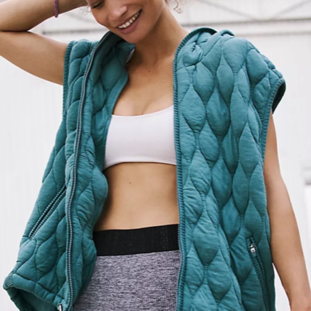 Dream Big Quilted Vest - L  | Free People | FP Movement | NWT